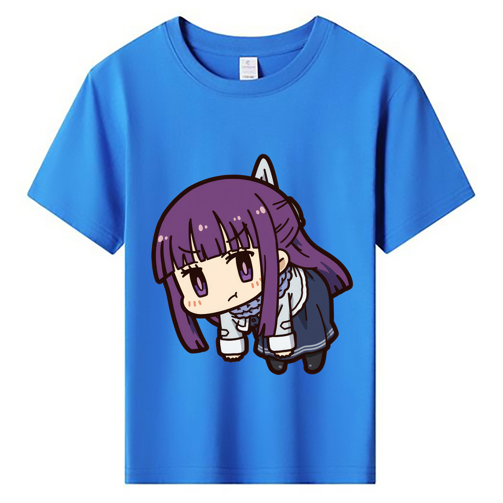 （画像用） 葬送のフリーレン Frieren 綿100％キッズTシャツ（フロントプリント）